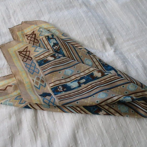 1960s silk Southwestern scarf - Picture 6 of 6